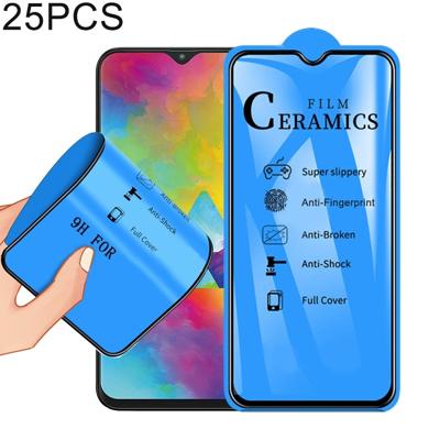 25 stuks 2.5 D volledige lijm volledige cover keramiek film voor Galaxy M20