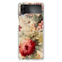 TPU Case voor Samsung Galaxy Z Flip 4 Bloemen - thumbnail