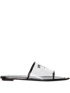 Prada sandales à logo imprimé - Noir