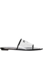 Prada sandales à logo imprimé - Noir