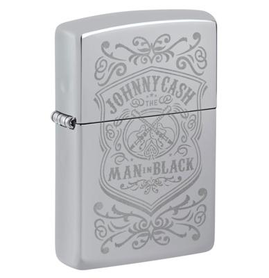 Zippo Aansteker Johnny Cash Man In Black - Zilver