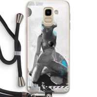 I will not feel a thing: Samsung Galaxy J6 (2018) Transparant Hoesje met koord
