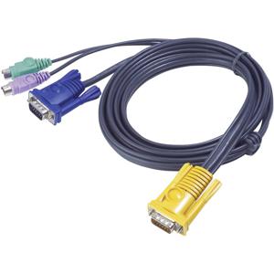 ATEN KVM Aansluitkabel [1x SPHD-15-stekker - 2x PS/2-stekker, VGA-bus] 3.00 m Zwart