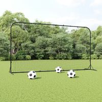 Voetbal rebounder 366x90x183 cm HDPE zwart - thumbnail