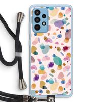 Terrazzo Memphis Pink: Samsung Galaxy A52 Transparant Hoesje met koord