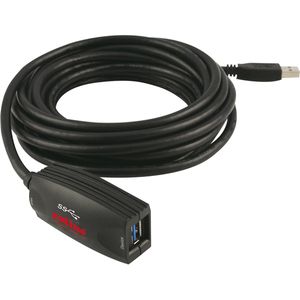 Roline USB-kabel USB 3.2 Gen1 (USB 3.0 / USB 3.1 Gen1) USB-A stekker, USB-A bus 5.00 m Zwart 12.04.1096