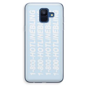 Hotline bling blue: Samsung Galaxy A6 (2018) Transparant Hoesje