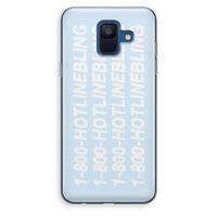 Hotline bling blue: Samsung Galaxy A6 (2018) Transparant Hoesje