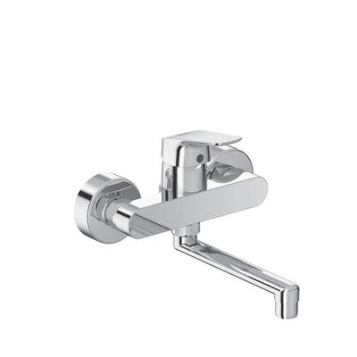 Ideal Standard Ceraflex keukenmengkraan eengreeps muurmodel uitloop 160 mm chroom B1717AA