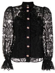 ZIMMERMANN blouse en dentelle fleurie - Noir