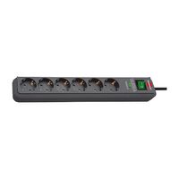 Brennenstuhl Eco-Line 13500A +surge protection 6x stekkerdoos 1159710, voor 6 stekkers - thumbnail