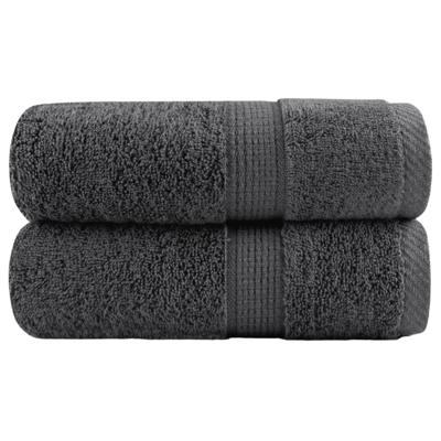 VidaXL Premium washandjes solund 2 stuks antraciet 30x30 cm 600 g/m²