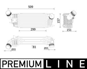 Intercooler, inlaatluchtkoeler CI613000P