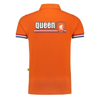 EK / WK supporter poloshirt - dames - Queen - Leeuw en vlag - Koningsdag