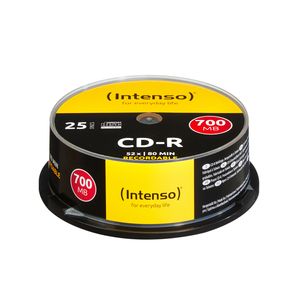 1x25 Intenso CD-R 80 / 700MB 52x Speed. Cakebox Spindel