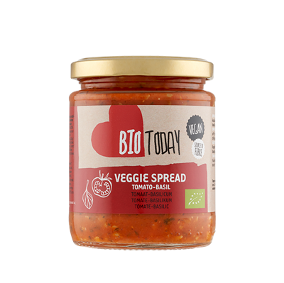 Bio Today veggie spread tomaat/basilicum 235 gram