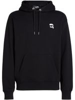 Karl Lagerfeld hoodie à patch Ikonik - Noir