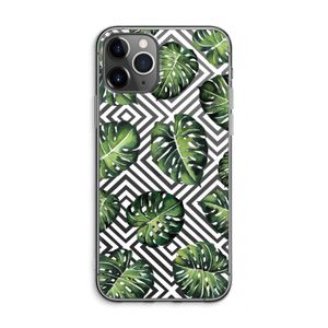 Geometrische jungle: iPhone 11 Pro Max Transparant Hoesje