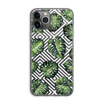 Geometrische jungle: iPhone 11 Pro Max Transparant Hoesje