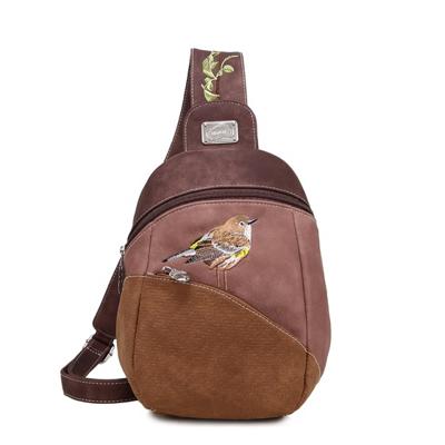 Hi-di-hi Slingbag Rugzak Tjirp Paars/Lila/Cognac - PRE ORDER: LEVERBAAR VANAF SEPTEMBER 2025
