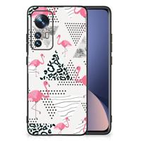 Xiaomi 12 | 12X Dierenprint Telefoonhoesje Flamingo Triangle