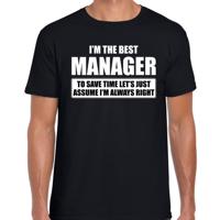 The best manager - chef - baas - cadeau t-shirt - zwart - voor heren - collega - bedankt