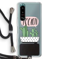 I love cacti: Sony Xperia 5 III Transparant Hoesje met koord
