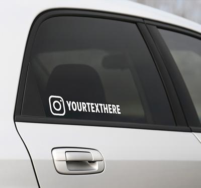 Autosticker instagram gebruikersnaam