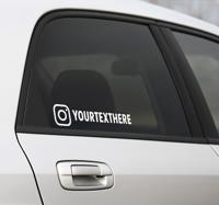 Autosticker instagram gebruikersnaam