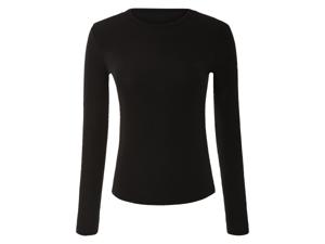 esmara Dames shirt met lange mouwen (L (44/46), Zwart)