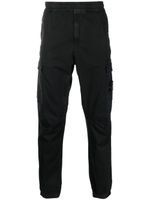 Stone Island pantalon cargo à patch Compass - Noir