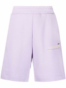 MSGM short de sport à patch logo - Rose