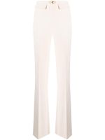 Elisabetta Franchi pantalon évasé à plaque logo - Tons neutres
