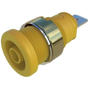 SKS Hirschmann SEB 2620 F6,3 Veiligheids-labconnector, female Bus, inbouw verticaal Stift-Ø: 4 mm Geel 1 stuk(s)