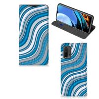 Xiaomi Poco M3 | Redmi 9T | Hoesje met Magneet | Waves Blue