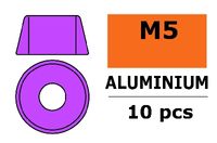 Aluminium Washer voor M5 Socket Head Screws (BD: 12mm) - paars - 10st