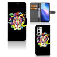 OPPO Find X3 Neo 5G Leuk Hoesje Lion Color
