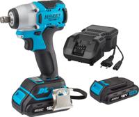 HAZET Mini accu-slagmoersleutelset · 18 Volt 9212M-1/4 · Losdraaimoment maximaal [Nm]: 270 Nm · 1/2 inch (12,5 mm) vierkant massief · 4-delig