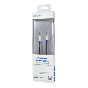 LogiLink BASC15 Jackplug Audio Aansluitkabel 1.50 m Donkerblauw (mat)