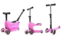 Micro Mobility Micro Mini2go Deluxe Plus Pink Kinderen Step met drie wielen Zwart, Roze - thumbnail