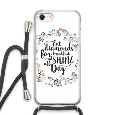 Diamonds: iPhone 8 Transparant Hoesje met koord