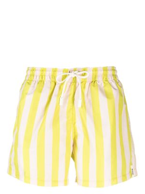 Sunnei short de bain à rayures - Jaune