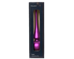 Piek glas d6h26 cm violet kerst - Decoris