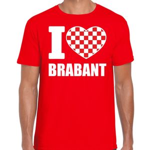 Rood I love Brabant t-shirt heren