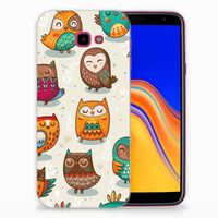 Samsung Galaxy J4 Plus (2018) TPU Hoesje Vrolijke Uilen