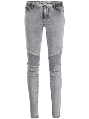 Philipp Plein jean skinny à effet délavé - Noir