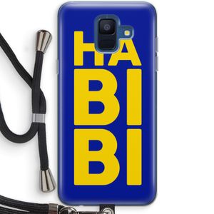 Habibi Blue: Samsung Galaxy A6 (2018) Transparant Hoesje met koord