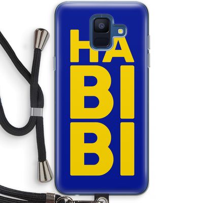 Habibi Blue: Samsung Galaxy A6 (2018) Transparant Hoesje met koord