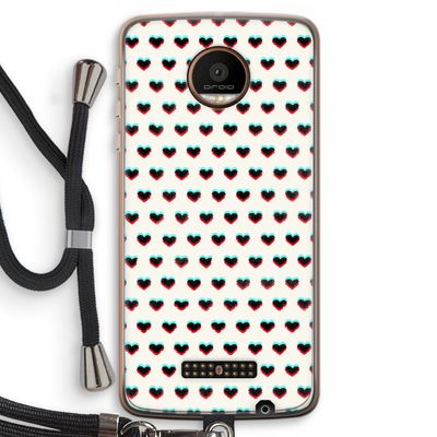 Hartjes: Motorola Moto Z Force Transparant Hoesje met koord