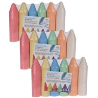 Stoepkrijt XL mega formaat - kleurenmix - 18x stuks - 19 cm - creatief buitenspeelgoed